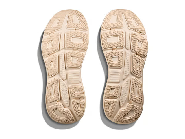 HOKA Bondi 9 Running Shoe – Beige & Cream
