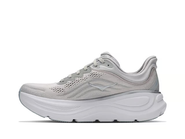 HOKA Bondi 9 Running Shoe – Grey, Black & White