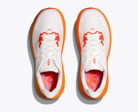 HOKA Clifton 10 – White & Orange
