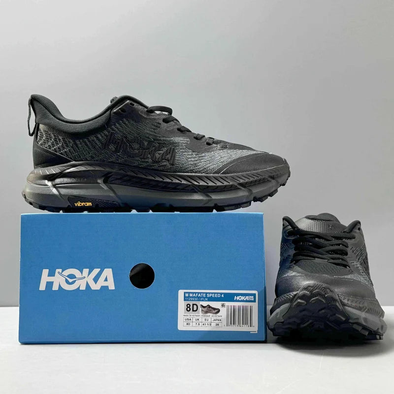 HOKA Mafate Speed 4 – Black & Charcoal Grey