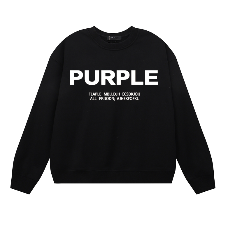 パープル メンズ 長袖 Tシャツ スウェットシャツ 1142