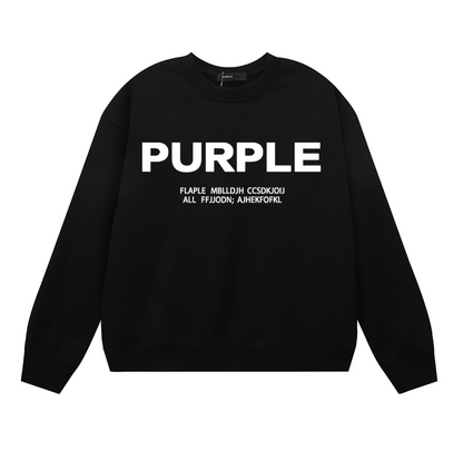 パープル メンズ 長袖 Tシャツ スウェットシャツ 1142