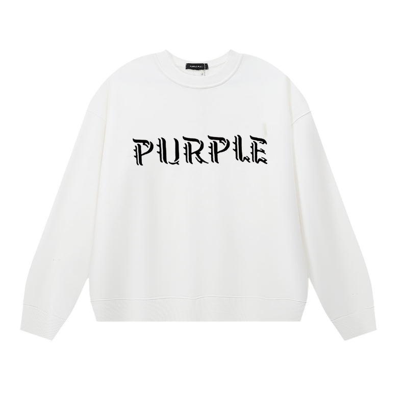 パープル メンズ 長袖 Tシャツ スウェットシャツ 1147