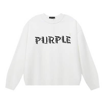 パープル メンズ 長袖 Tシャツ スウェットシャツ 1147