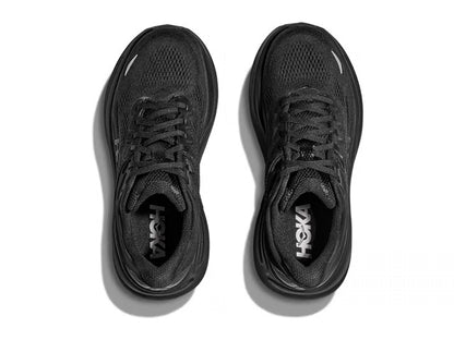 HOKA Bondi 9 Running Shoe – Black & Charcoal