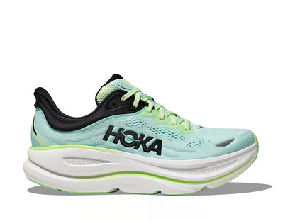 HOKA Bondi 9 Running Shoe – Mint, Lime & Black