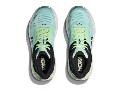HOKA Bondi 9 Running Shoe – Mint, Lime & Black