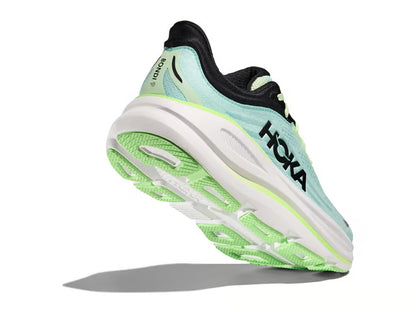 HOKA Bondi 9 Running Shoe – Mint, Lime & Black