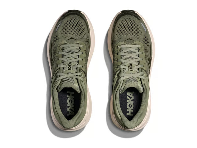 HOKA Bondi 9 Running Shoe – Olive & Cream
