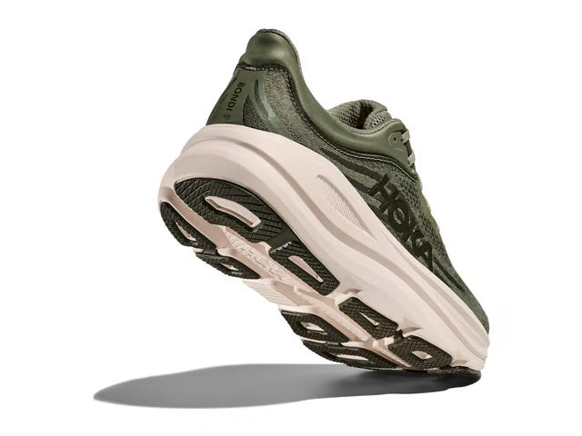 HOKA Bondi 9 Running Shoe – Olive & Cream