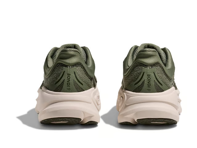 HOKA Bondi 9 Running Shoe – Olive & Cream