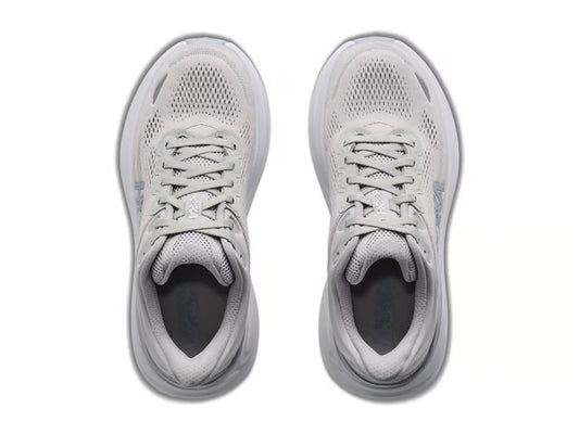 HOKA Bondi 9 Running Shoe – Grey, Black & White