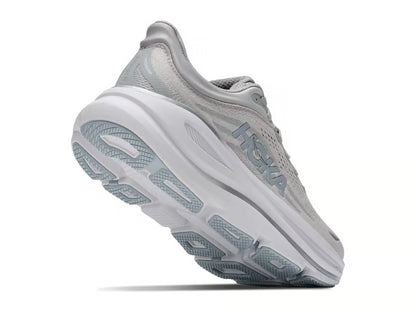 HOKA Bondi 9 Running Shoe – Grey, Black & White