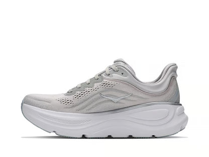 HOKA Bondi 9 Running Shoe – Grey, Black & White