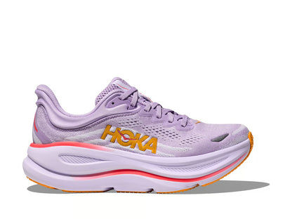 HOKA Bondi 9 Running Shoe – Lavender, Orange & Coral