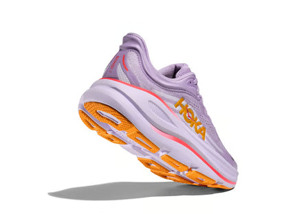 HOKA Bondi 9 Running Shoe – Lavender, Orange & Coral