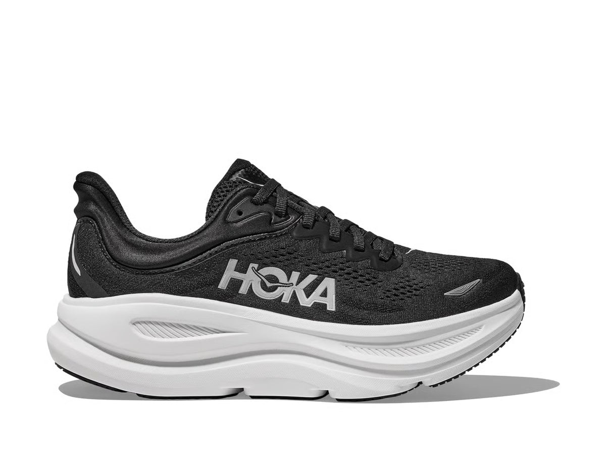 HOKA Bondi 9 Running Shoe – Black & White