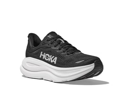 HOKA Bondi 9 Running Shoe – Black & White
