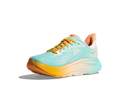HOKA Clifton 10 – Aqua, Yellow & Peach