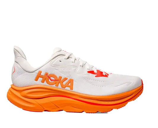 HOKA Clifton 10 – White & Orange