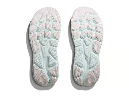 HOKA Clifton 10 – White & Aqua