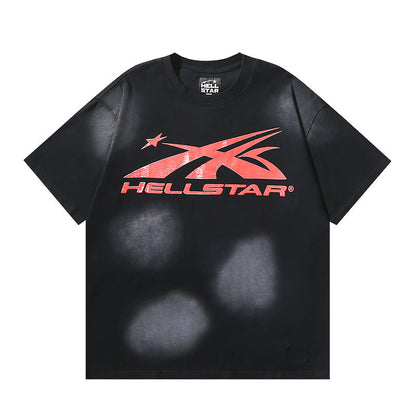 Hellstar クラシックロゴ 黒赤 Tシャツ