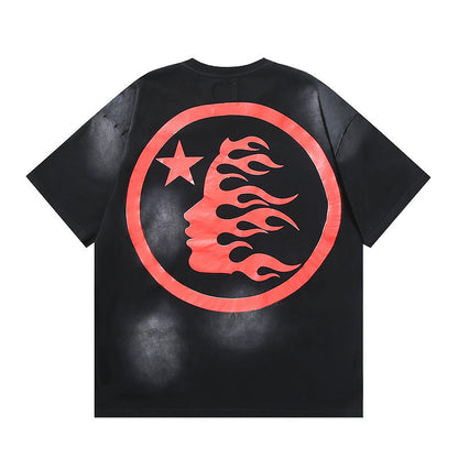 Hellstar クラシックロゴ 黒赤 Tシャツ