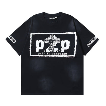 ヘルスター P2P パス トゥ パラダイス グラフィック Tシャツ ブラック