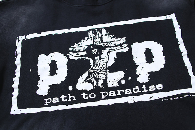 ヘルスター P2P パス トゥ パラダイス グラフィック Tシャツ ブラック