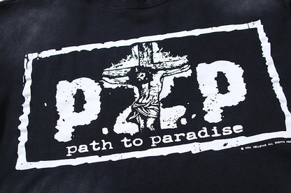 ヘルスター P2P パス トゥ パラダイス グラフィック Tシャツ ブラック