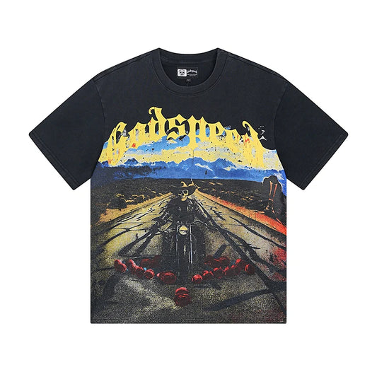Biker-T-Shirt "Godspeed"