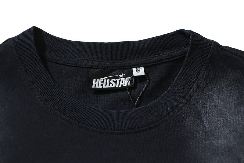 ヘルスター リーチユアインナーピース ブラックグラフィックTシャツ