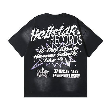 ヘルスター ミュージック ボーイ レコード グラフィック Tシャツ ブラック