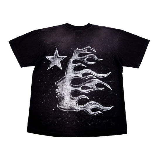 ヘルスター クロームロゴ ブラックグラフィックTシャツ