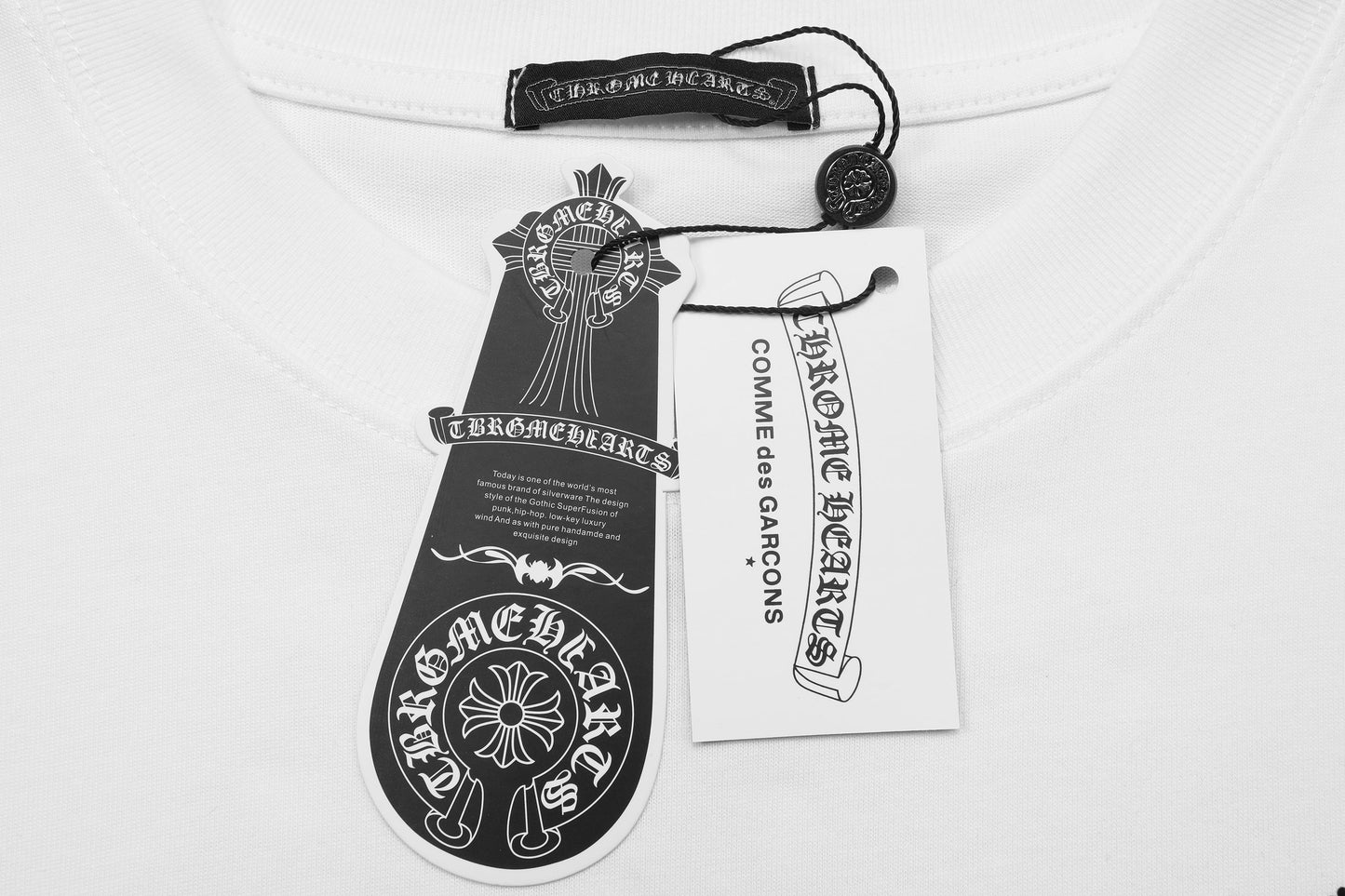 クロムハーツ風 フローラルクロス 棘 ガールズTシャツ 2617