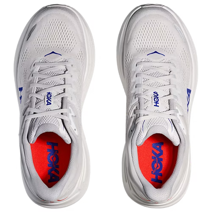 HOKA Bondi 9 Running Shoe – White, Blue & Red