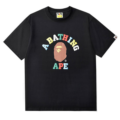 BAPE BAPE カラーカモカレッジTシャツ