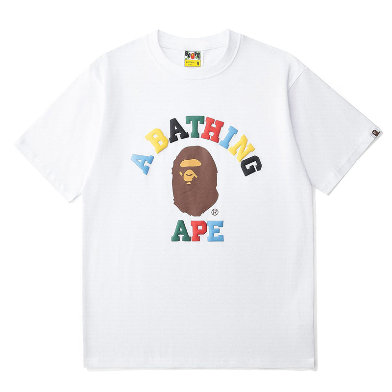BAPE BAPE カラーカモカレッジTシャツ