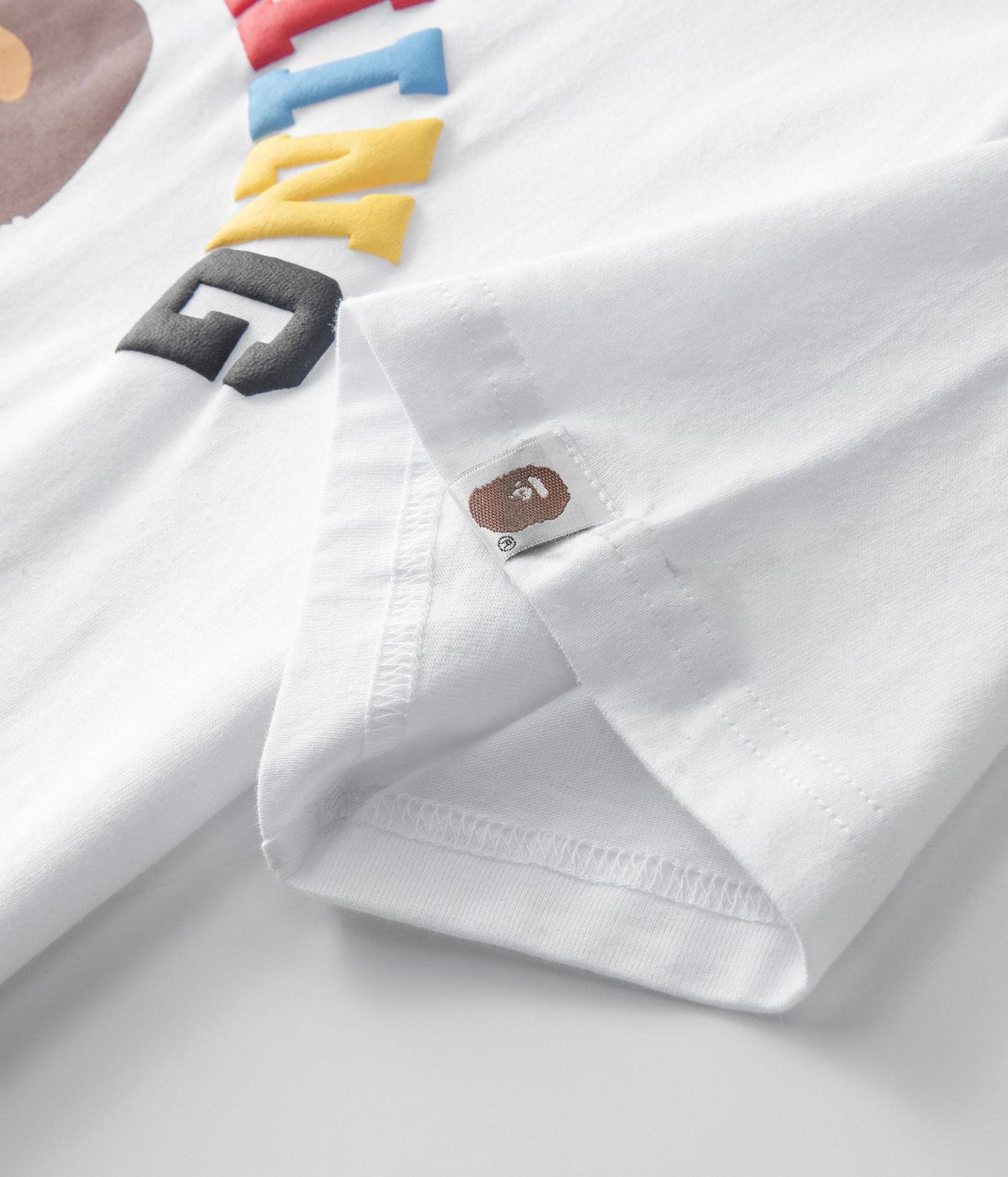BAPE BAPE カラーカモカレッジTシャツ