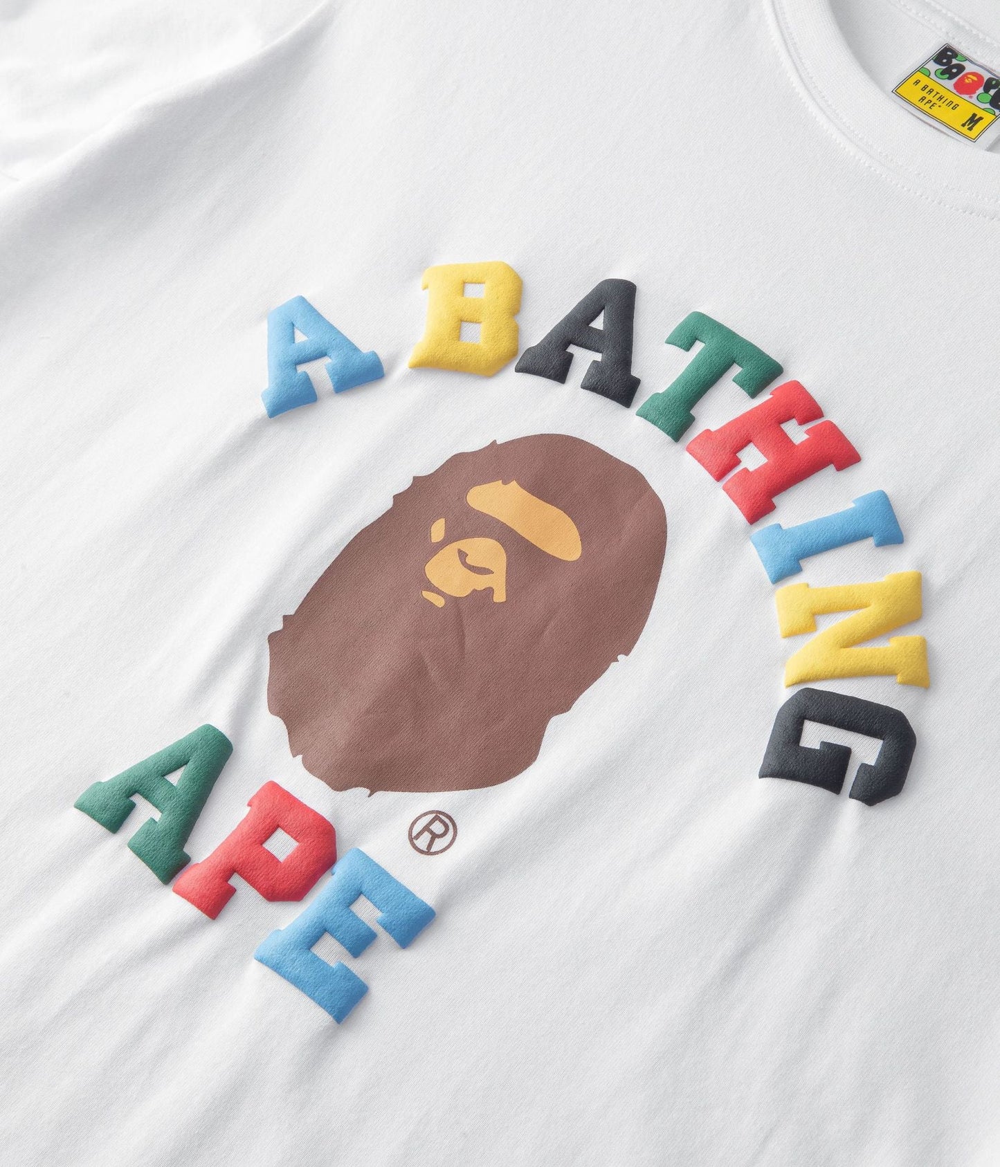 BAPE BAPE カラーカモカレッジTシャツ
