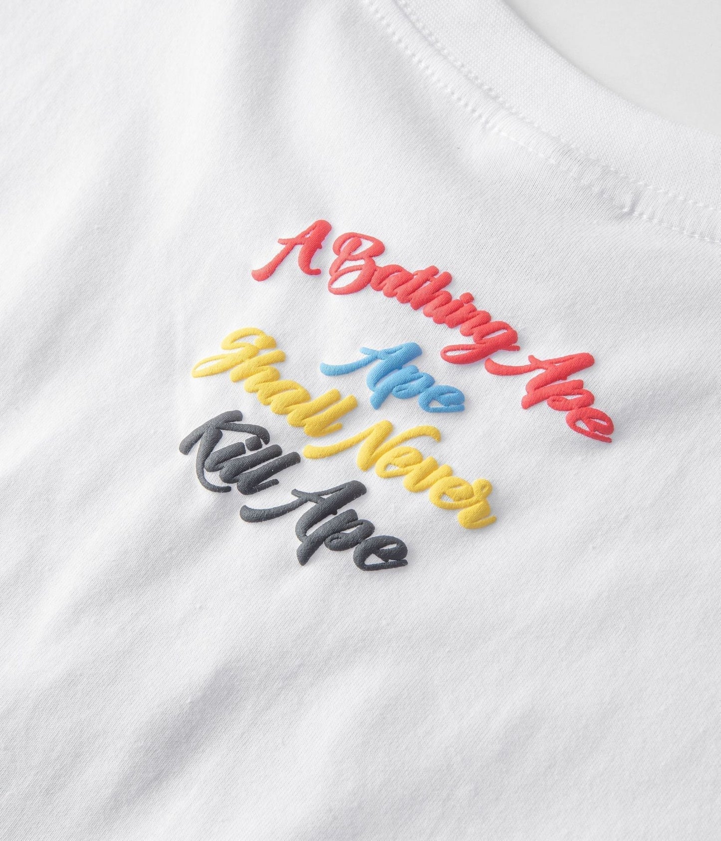 BAPE BAPE カラーカモカレッジTシャツ