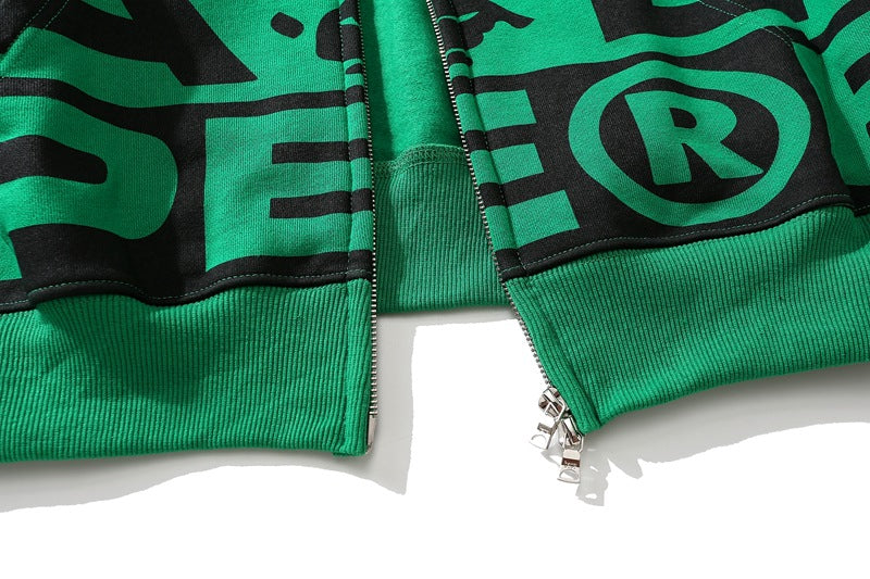 Bape総柄シャークパーカー ジップジャケット