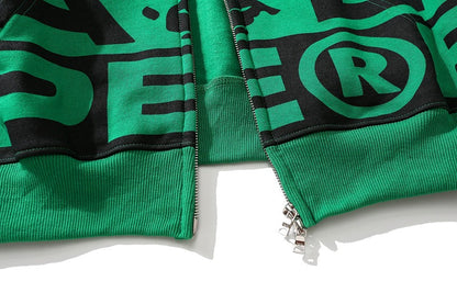 Bape総柄シャークパーカー ジップジャケット