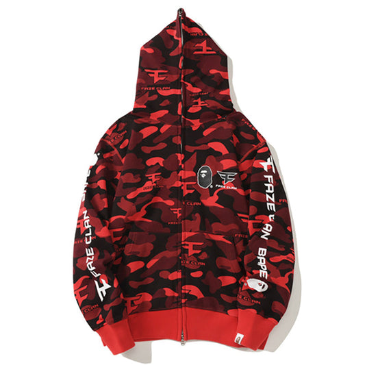 BAPE レッドカモ エイプヘッドフーディー