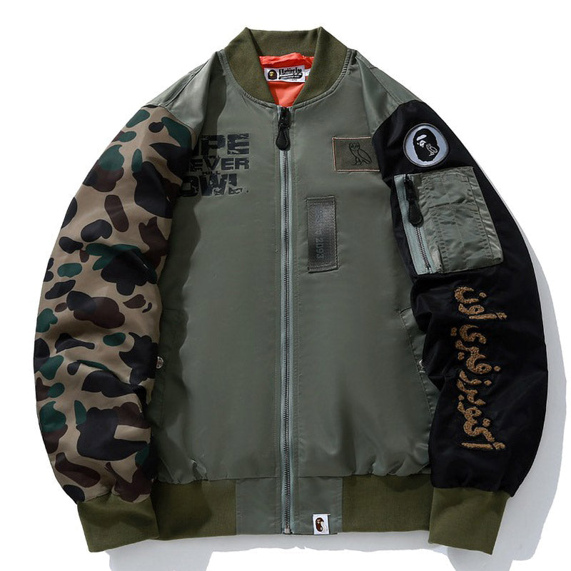 BAPE x OVO ルーズフィット MA-1 ジャケット