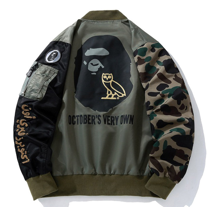 BAPE x OVO ルーズフィット MA-1 ジャケット
