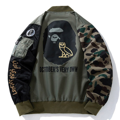 BAPE x OVO ルーズフィット MA-1 ジャケット