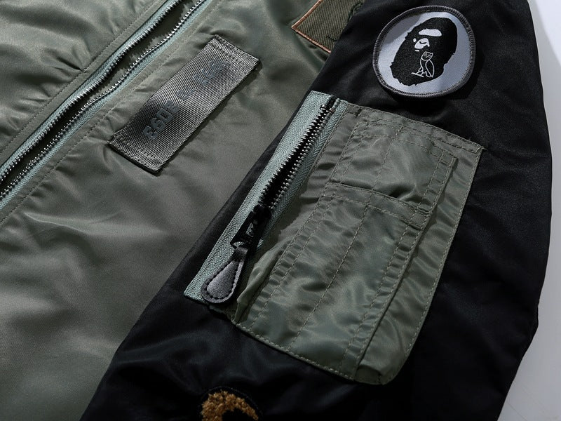BAPE x OVO ルーズフィット MA-1 ジャケット