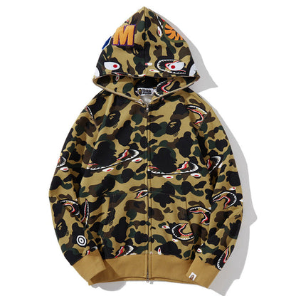 BAPE Shark 1st Camo Shark Kapuzenjacke mit Reißverschluss