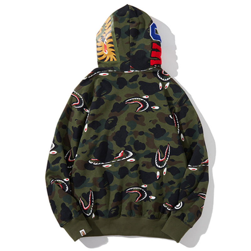 BAPE Shark 1st Camo Shark Kapuzenjacke mit Reißverschluss